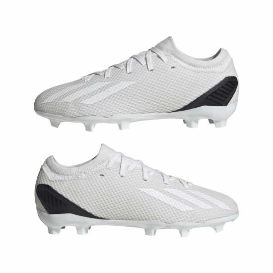 Adidas X .3 Junior Fg Football Boots White/White Футболни стоножки