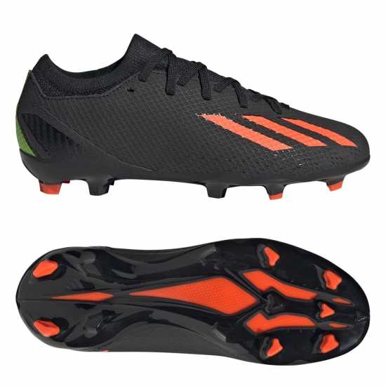 Adidas X .3 Junior Fg Football Boots Black/Red/Grn Футболни стоножки