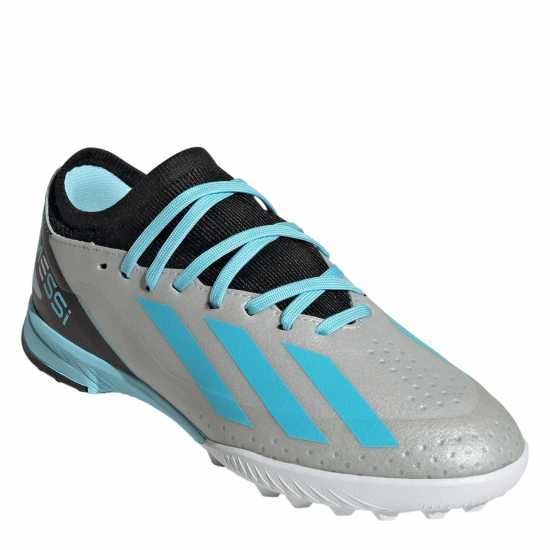 Adidas X Crazyfast League Junior Astro Turf Football Boots Silver/Blue/Blk Футболни стоножки
