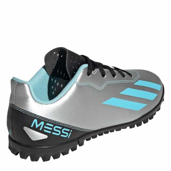 Adidas X Crazyfast Club Junior Astro Turf Football Boots Silver/Blue/Blk Футболни стоножки