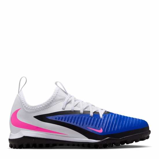 Nike Phantom 6 Low Academy Juniors Astro Turf Football Boots Blue/Wht/Pink 