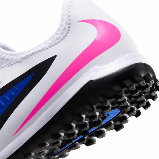 Nike Phantom 6 Low Academy Juniors Astro Turf Football Boots Blue/Wht/Pink 