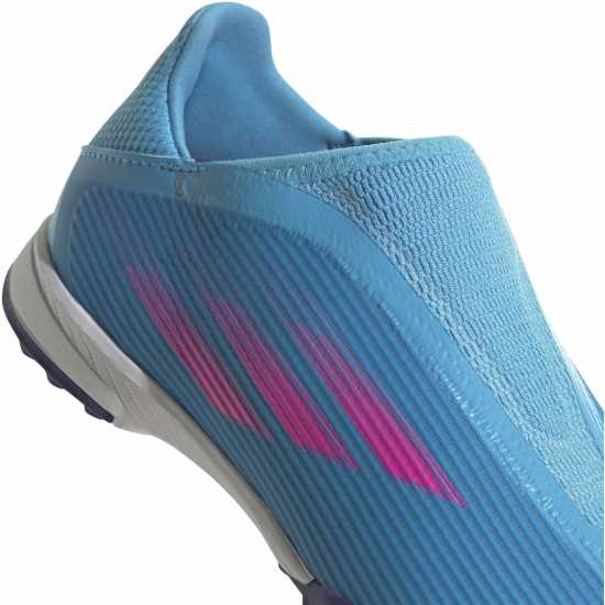 Adidas Детски Маратонки Изкуствен Терен X Ghosted .3 Laceless Junior Astro Turf Trainers Blue/Pink Футболни стоножки