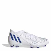 Adidas Predator .3 Junior Fg Football Boots White/Blue Футболни стоножки