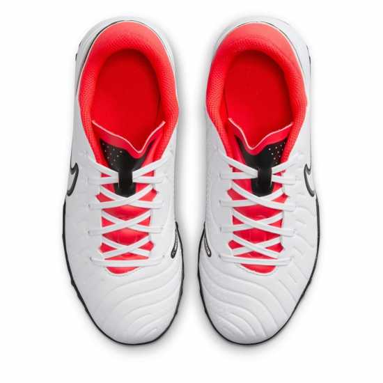 Nike Tiempo Legend 10 Academy Junior Astro Turf Football Shoes Wht/Blk/Crimson Футболни стоножки