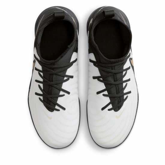 Nike Phantom Luna Ii Junior Astro Turf Football Boots White/Blk/Gold Футболни стоножки