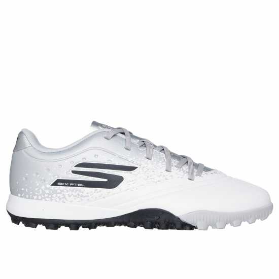 Skechers Razor Junior Astro Turf Football Boots Бяло/сребро Детски футболни бутонки