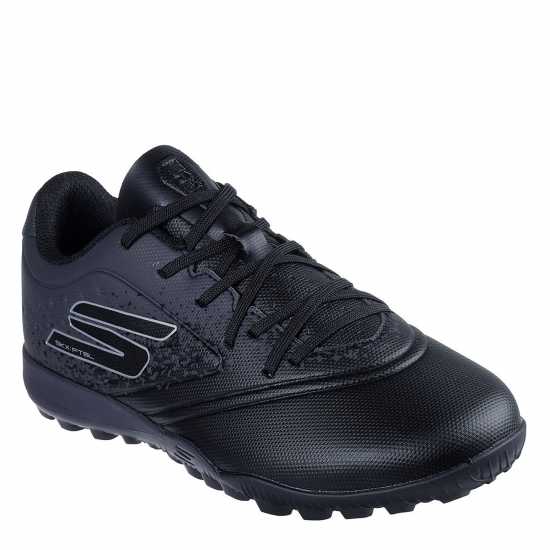Skechers Razor Junior Astro Turf Football Boots Черно/сребро Детски футболни бутонки