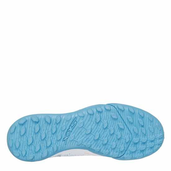 Skechers Razor Junior Astro Turf Football Boots White/Blue Детски футболни бутонки