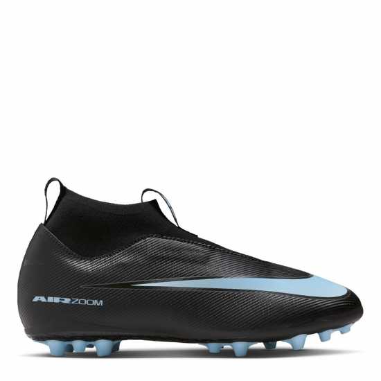 Nike Zoom Mercurial Superfly Academy Juniors Artificial Ground Football Boots Black/Blue Детски футболни бутонки