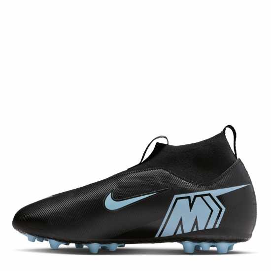 Nike Zoom Mercurial Superfly Academy Juniors Artificial Ground Football Boots Black/Blue Детски футболни бутонки