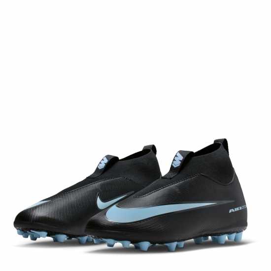 Nike Zoom Mercurial Superfly Academy Juniors Artificial Ground Football Boots Black/Blue Детски футболни бутонки