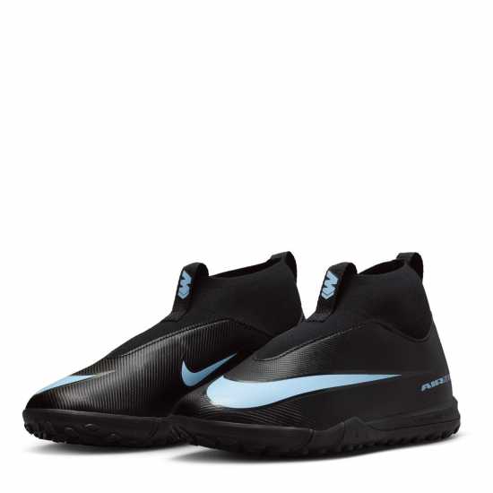 Nike Zoom Mercurial Superfly 10 Academy Junior Astro Turf Football Boots Черно/Синьо 