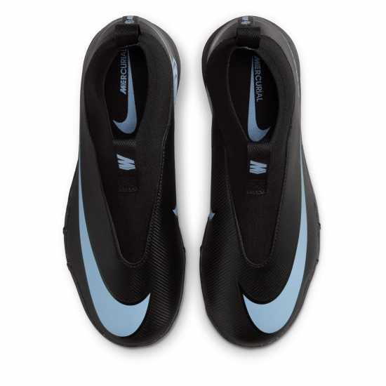 Nike Zoom Mercurial Superfly 10 Academy Junior Astro Turf Football Boots Черно/Синьо 