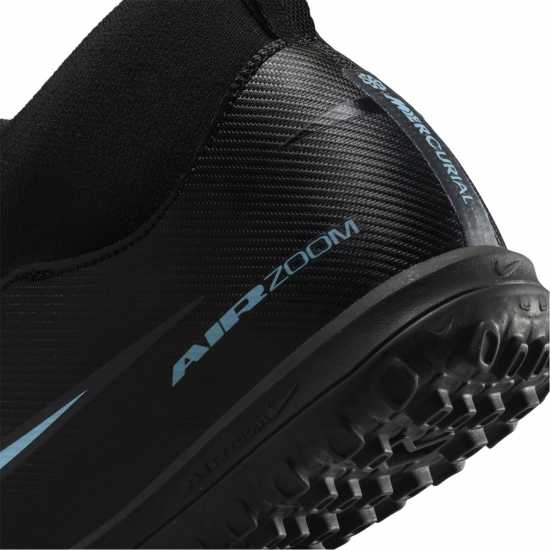 Nike Zoom Mercurial Superfly 10 Academy Junior Astro Turf Football Boots Черно/Синьо 