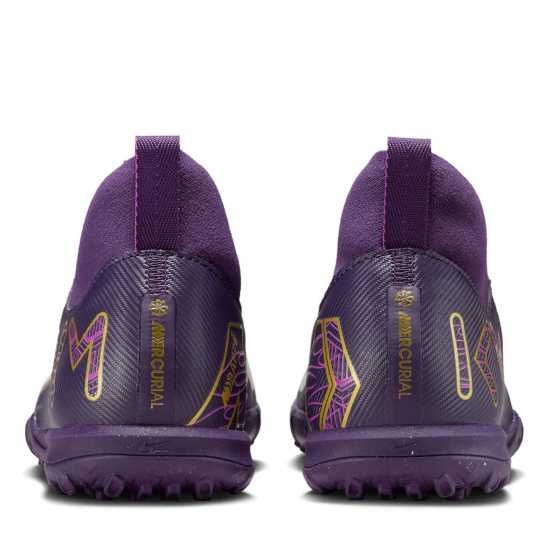 Nike Zoom Mercurial Superfly 10 Academy Junior Astro Turf Football Boots Лилаво/Кремаво 