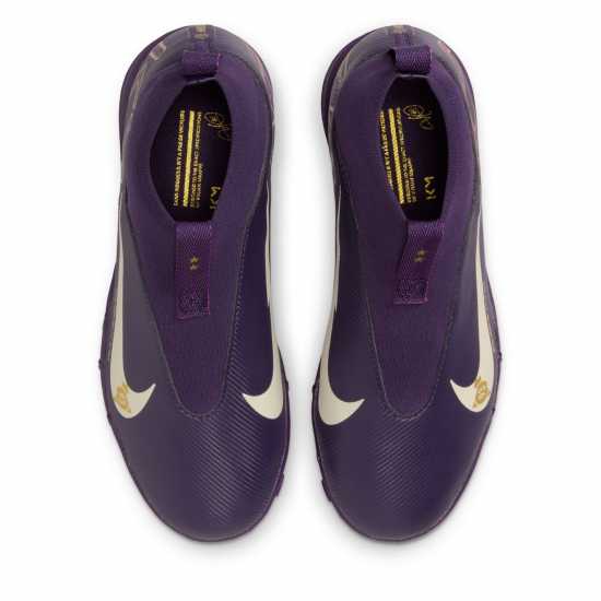 Nike Zoom Mercurial Superfly 10 Academy Junior Astro Turf Football Boots Лилаво/Кремаво 