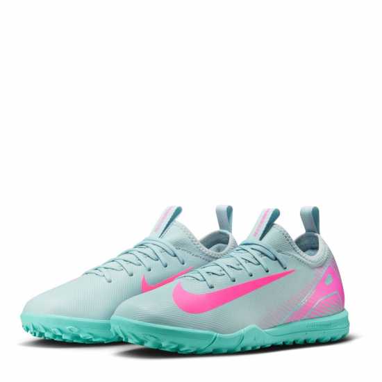 Nike Zoom Mercurial Vapor 16 Academy Juniors Astro Turf Football Boots Сиво/Розово Детски футболни бутонки