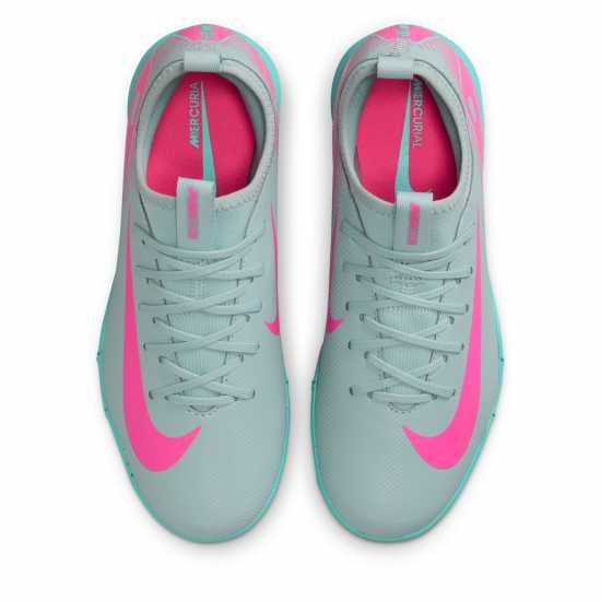 Nike Zoom Mercurial Vapor 16 Academy Juniors Astro Turf Football Boots Сиво/Розово Детски футболни бутонки