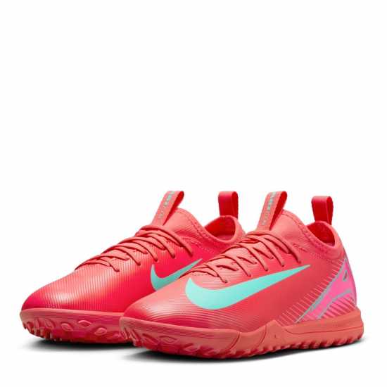 Nike Zoom Mercurial Vapor 16 Academy Juniors Astro Turf Football Boots Червено/Зелено Детски футболни бутонки