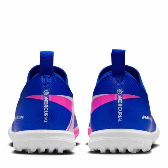 Nike Zoom Mercurial Vapor 16 Academy Juniors Astro Turf Football Boots Blue/Wht/Pink 