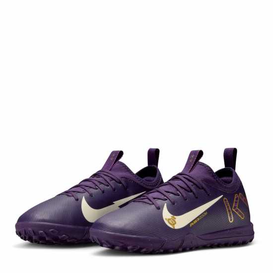 Nike Zoom Mercurial Vapor 16 Academy Juniors Astro Turf Football Boots Лилаво/Кремаво Детски футболни бутонки