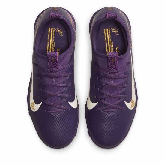Nike Zoom Mercurial Vapor 16 Academy Juniors Astro Turf Football Boots Лилаво/Кремаво Детски футболни бутонки