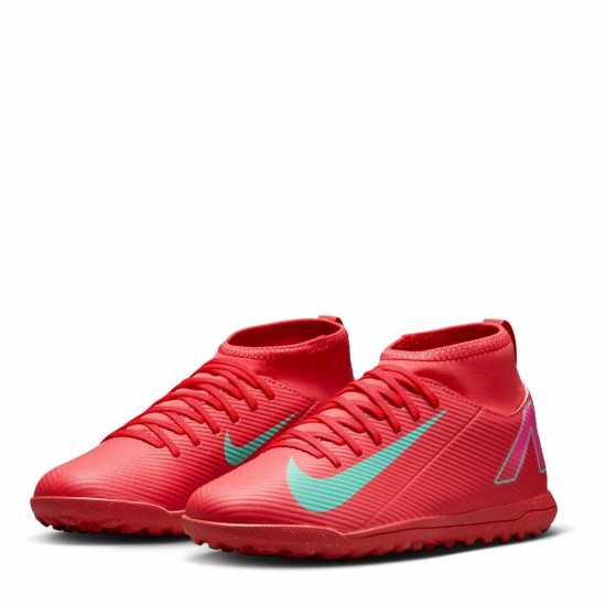Детски футболни бутонки Nike Mercurial Superfly 10 Club Juniors Astro Turf Football Boots Червено/Зелено Nike Mercurial Superfly 10 Club Juniors Astro Turf Football Boots Червено/Зелено Детски футболни бутонки