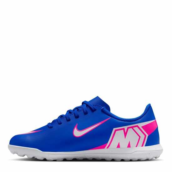 Nike Mercurial Vapor 16 Club Juniors Astro Turf Football Boots Blue/Wht/Pink 