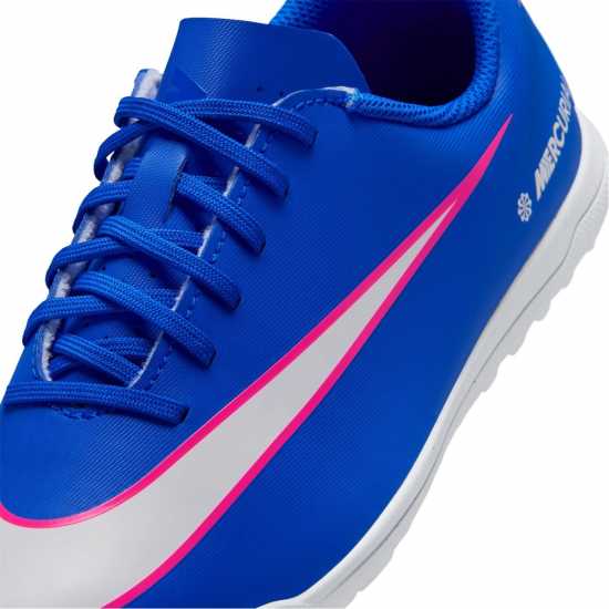 Nike Mercurial Vapor 16 Club Juniors Astro Turf Football Boots Blue/Wht/Pink 
