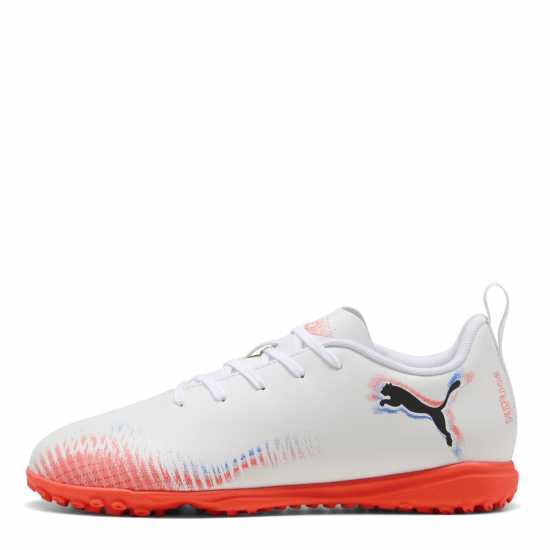 Puma Детски Футболни Бутонки Future 8 Play Astro Turf Football Boots Juniors White/Black/Red Детски футболни бутонки