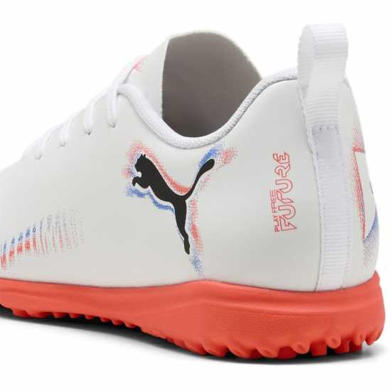 Puma Детски Футболни Бутонки Future 8 Play Astro Turf Football Boots Juniors White/Black/Red Детски футболни бутонки