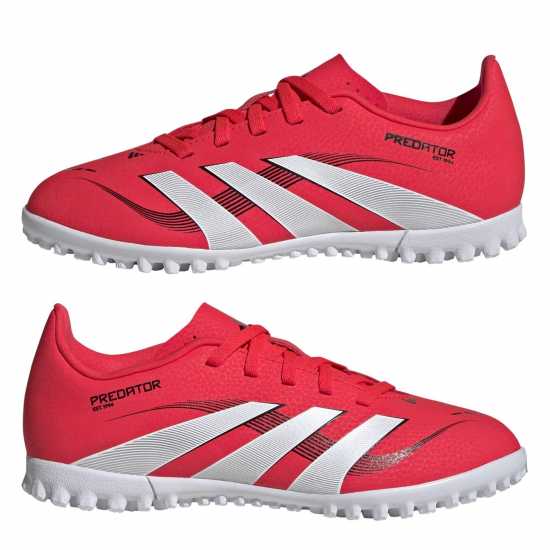 Детски футболни бутонки Adidas Predator Club Junior Astro Turf Football Boots Червено/Бяло Adidas Predator Club Junior Astro Turf Football Boots Червено/Бяло Детски футболни бутонки