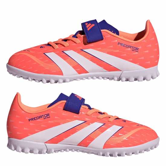 Adidas Predator Club Junior Astro Turf Football Boots Оранжево/Бяло Adidas Predator Club Junior Astro Turf Football Boots Оранжево/Бяло