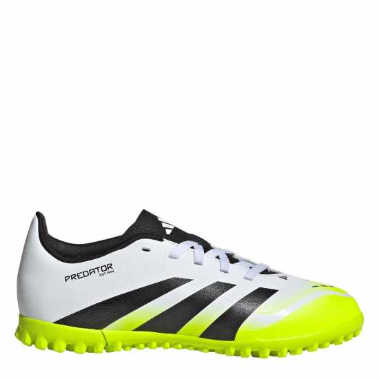 Adidas Predator Club Junior Astro Turf Football Boots White/Blk/Lemon Детски футболни бутонки