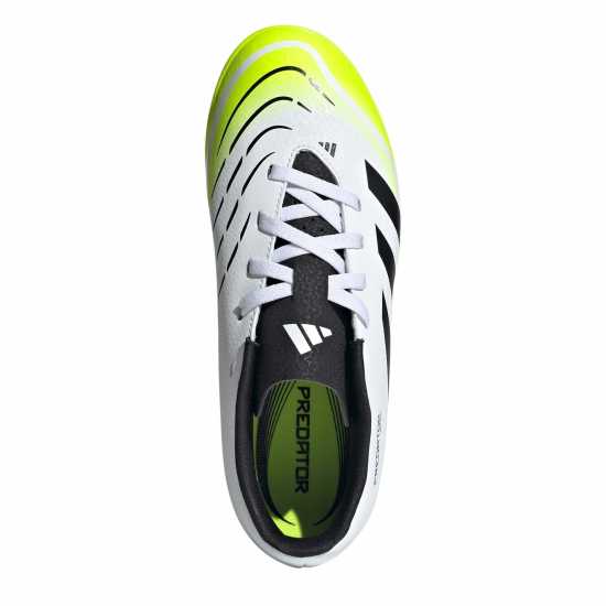 Adidas Predator Club Junior Astro Turf Football Boots White/Blk/Lemon Детски футболни бутонки