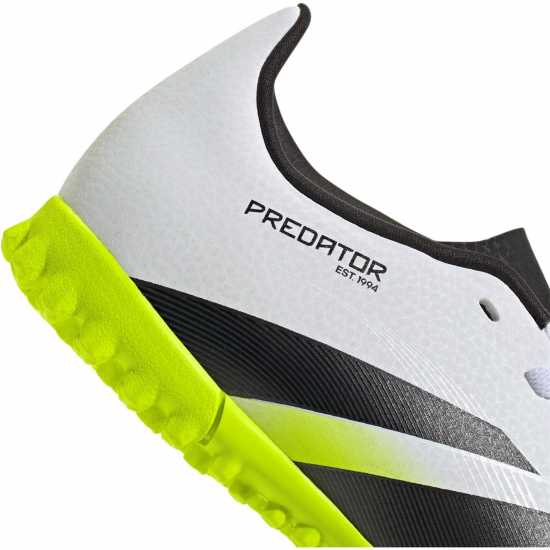 Adidas Predator Club Junior Astro Turf Football Boots White/Blk/Lemon Детски футболни бутонки