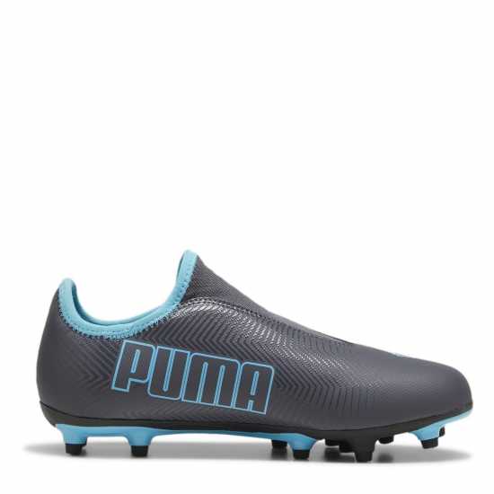 Puma Finesse Firm Ground Football Boots Childrens Grey/Aqua Детски футболни бутонки
