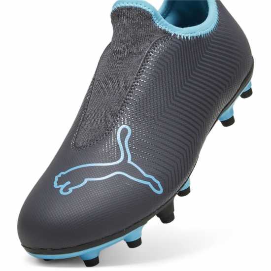 Puma Finesse Firm Ground Football Boots Childrens Grey/Aqua Детски футболни бутонки