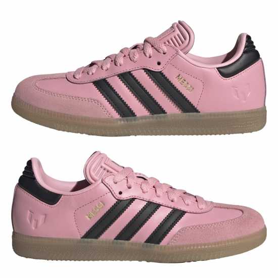 Adidas Мъжки Маратонки Messi Samba Trainers Juniors Розово/Черно/Гума 