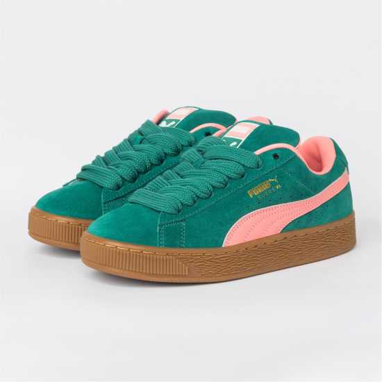 Puma Suede Xl Jr Low-Top Trainers Boys Зелено/Розово 