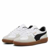 Puma Palermo Leather Jr Low-Top Trainers Boys Бяло/Гума 