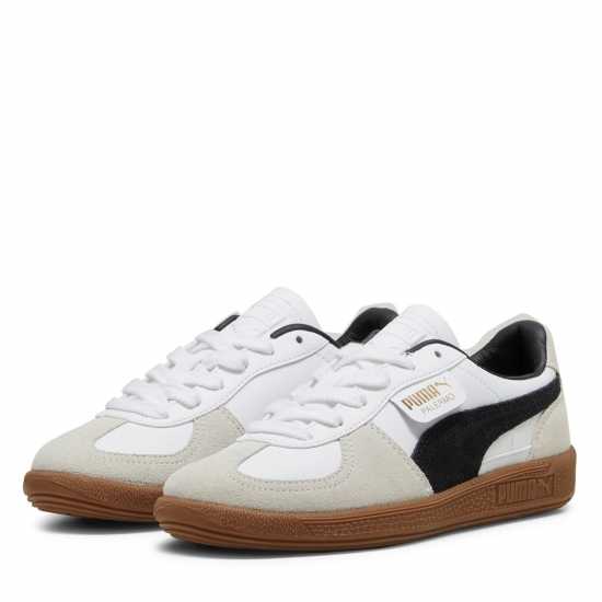 Puma Palermo Leather Jr Low-Top Trainers Boys Бяло/Гума 
