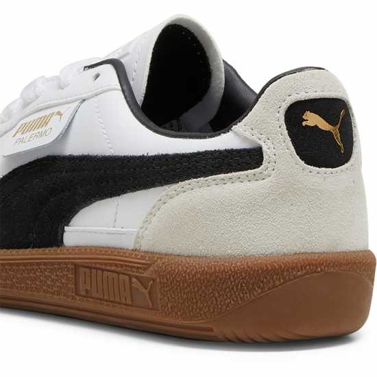 Puma Palermo Leather Jr Low-Top Trainers Boys Бяло/Гума 