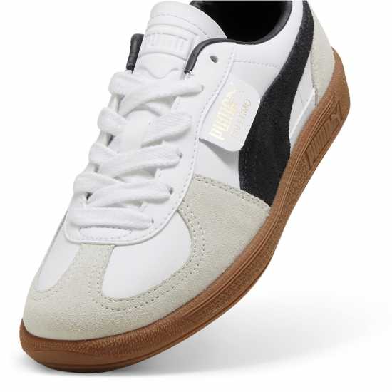 Puma Palermo Leather Jr Low-Top Trainers Boys Бяло/Гума 