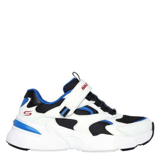 Skechers Bobsbamina Jn99 Wht/Blk/Blu Skechers Bobsbamina Jn99 Wht/Blk/Blu