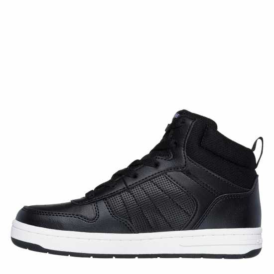 Skechers Unisex Kids' High-Top Trainers Black/White 