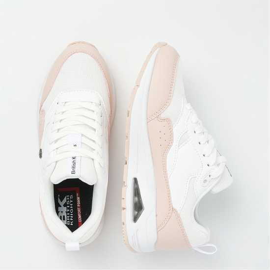Детски маратонки British Knights Lennox Sneakers Juniors Бяло/Розово British Knights Lennox Sneakers Juniors Бяло/Розово Детски маратонки