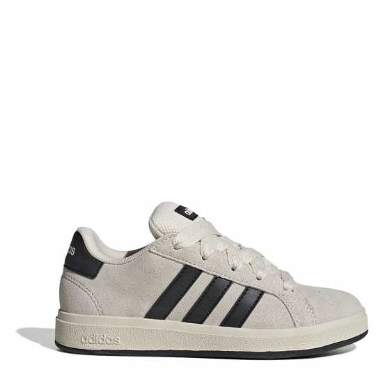 Adidas Grand Court 00S Trainers Juniors WonWht/Black Детски маратонки