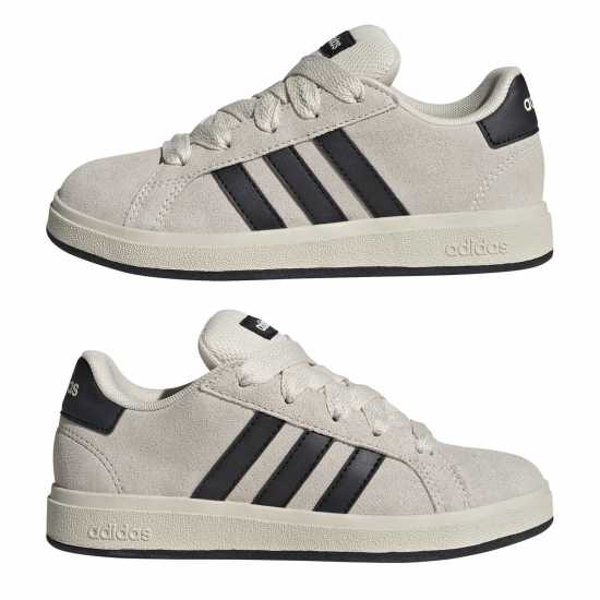 Adidas Grand Court 00S Trainers Juniors WonWht/Black Детски маратонки